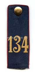 Königreich Sachsen Einzel Schulterklappe für Mannschaften im 10. Infanterie-Regiment Nr. 134