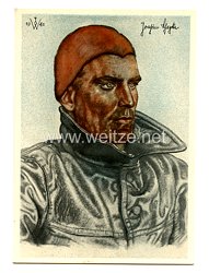 Kriegsmarine - Willrich farbige Propaganda-Postkarte - Ritterkreuzträger Kapitänleutnant Joachim Schepke