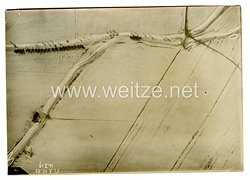 1. Weltkrieg Deutsches Heer Foto, Luftaufnahme von der Westfront vom 16.2.1917