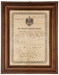 Deutsches Reich Pass für "Wilma Voigt" ausgestellt vom "Kaiserlich Deutsches Konsulat in Wien"