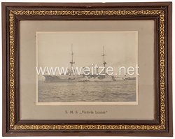 Kaiserliche Marine Gerahmte Fotografie der "S.M.S. "Victoria Louise""