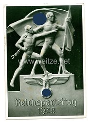 III. Reich - farbige Propaganda-Postkarte - " Reichsparteitag Nürnberg 1938 "