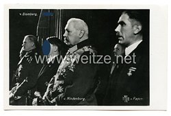 III. Reich - Propaganda-Postkarte - " v. Blomberg, Hitler, v. Hindenburg, v. Papen "