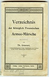 Verzeichnis der Königlich Preussischen Armee-Märsche für die Infanterie