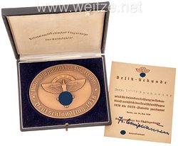 NSFK Bronzene Teilnehmerplakette "Nationalsozialistisches Fliegerkorps - Deutschlandflug 1938"