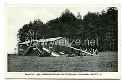 III. Reich Propaganda-Postkarte - " Segelflug - Lager Unterreichenbach der Ortsgruppe Geinhausen des D.L.V. "
