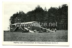 III. Reich Propaganda-Postkarte - " Segelflug - Lager Unterreichenbach der Ortsgruppe Geinhausen des D.L.V. "