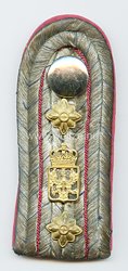 Preußen 1. Weltkrieg Einzel Schulterstück für einen Militär-Baubeamten im Range des Regierungsbaumeisters