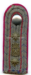 Preußen 1. Weltkrieg Einzel Schulterstück feldgrau für einen Militär-Baubeamten im Range des Regierungsbaumeisters
