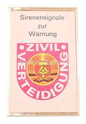 Deutsche Demokratische Republik ( DDR ), Kassette Sirenensignal zur Warnung Zivilverteidigung