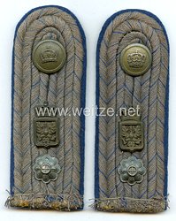 Preußen 1. Weltkrieg Lazarett-Verwaltung Paar Schulterstücke feldgrau für einen Inspektor mit 6 Dienstjahren