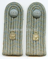 Preußen 1. Weltkrieg Kassenwesen Paar Schulterstücke feldgrau für einen Hilfszahlmeister bzw. Kassen-Assistenten