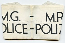 Bundesrepublik Deutschland ( BRD )  Armbinde der Alliierten Besatzungsmächte  " M.G. Police- M.R. Polizei "