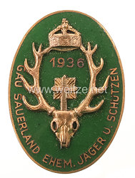 III. Reich Deutscher Jägerbund Gau Sauerland Verein ehemaliger Jäger und Schützen Scießauszeichnung 1936 