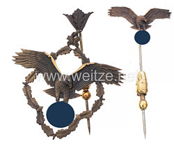 Deutsche Akademie für Luftfahrtforschung - Bronzenes Abzeichen für korrespondierende Mitglieder mit Kleindekoration 
