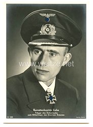 Kriegsmarine - Portraitpostkarte von Ritterkreuzträger Korvettenkapitän Liebe