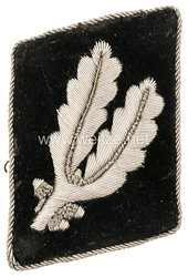 Wehrmacht Kragenspiegel silber auf schwarz Handgestickt Nr.2 