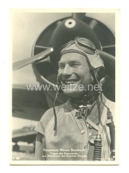 Luftwaffe - Portraitpostkarte von Ritterkreuzträger Hauptmann Werner Baumbach