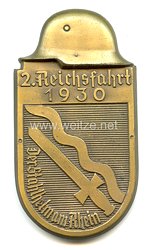 Stahlhelmbund - große Erinnerungsplakette - 2. Reichsfahrt 1930 Der Stahlhelm am Rhein