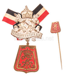 Preußen Deutscher Krieger-Bund Mitgliedsabzeichen für ehemalige Angehörige im Leibgarde-Husaren-Regiment 
