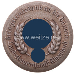 Reichsnährstand ( RNSt ) - Brosche in Bronze " Kriegserntedank an die Bäuerin - Landesbauernschaft Alpenland "