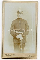 Preußen Kabinettfoto Einjährig Freiwilliger im 1. Garde-Feldartillerie-Regiment
