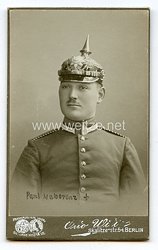 Preußen Kabinettfoto Unteroffizier in einem Garde-Regiment