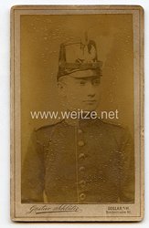 Preußen Kabinettfoto Soldat in einem Jäger-Bataillon