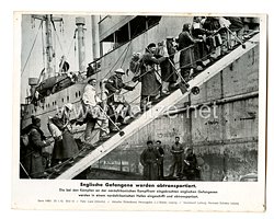 Wehrmacht - gedrucktes Pressefoto " Englische Gefangene werden abtransportiert. " 29.1.42