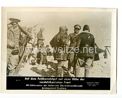 III. Reich Aushangfoto der Deutschen Wochenschau: " Auf dem Feldherrnhügel auf einer Höhe der nordafrikanischen Front "