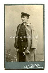 Preußen Kabinettfoto Soldat im Eisenbahn-Regiment Nr. 1
