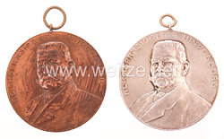 Anhalt silberne und bronzene Medaille des 3.Mittelelbe-Gauschiessens 1928 des Schützenvereins Schönebeck