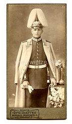Preußen Kabinettfoto Soldat im 2. Garde-Regiment zu Fuß, I. und II. Bataillon