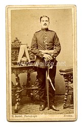 Preußen Kabinettfoto Soldat im 1. Garde-Feldartillerie-Regiment