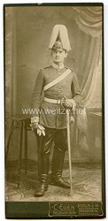 Preußen Kabinettfoto eines Soldaten in der Garde-Train-Abteilung