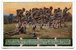 Deutsches Reich 1. Weltkrieg Patriotische Postkarte "Ich hatt' einen Kameraden..."
