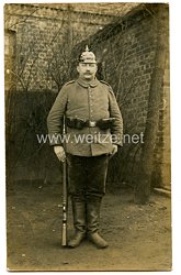 Preußen 1. Weltkrieg Fotopostkarte Soldat in einem Infanterie-Regiment