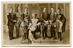 Deutsches 1871-1918 Reich Postkarte "Unsere Kaiserin mit ihren Söhnen"