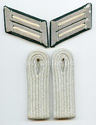 Wehrmacht Heer Paar Schulterstücke und Kragenspiegel für einen Leutnant Infanterie 