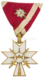 Kroatien Orden der Krone von König Zvonimir: Kreuz 3. Klasse mit Schwertern mit Kleindekoration zum Großkreuz mit Schwertern