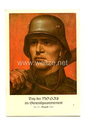 III. Reich - farbige Propaganda-Postkarte - " Tag der NSDAP im Generalgouvernement 15.-17.8.1941 "