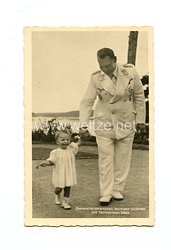 III. Reich - Propaganda-Postkarte - " Generalfeldmarschall Hermann Göring mit Töchterchen Edda "