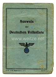 III. Reich - Ausweis der Deutschen Volksliste für eine Frau des Jahrgangs 1884 aus Julianow