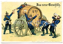 Preußen Postkarte "Das neue Geschütz §11"