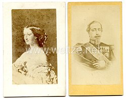 Frankreich II. Empire 2. Kauf-Fotografien Kaiser Napoleon III. und seine Frau Eugénie de Montijo