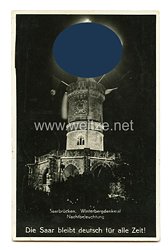 III. Reich - Propaganda-Postkarte - " Die Saar bleibt deutsch für alle Zeit! "