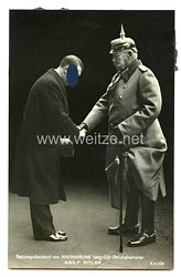 III. Reich - Propaganda-Postkarte - " Reichspräsident von Hindenburg begrüßt Reichskanzler Adolf Hitler "