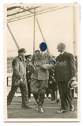 III. Reich - Propaganda-Postkarte - " Der Führer in Hamburg, auf der Werft von Blohm & Voss "