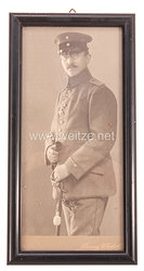 Preußen 1. Weltkrieg Gerahmtes Foto eines Leutnant der Feldartillerie