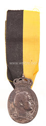 Sachsen-Coburg-Gotha Ovale silberne Herzog Carl Eduard-Medaille 